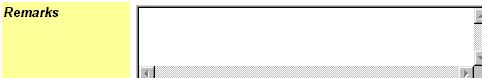 This is the Remarks Field